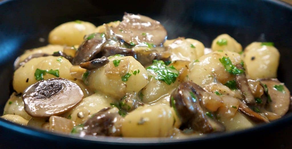 Gnocchi with Mushrooms & Blue Cheese